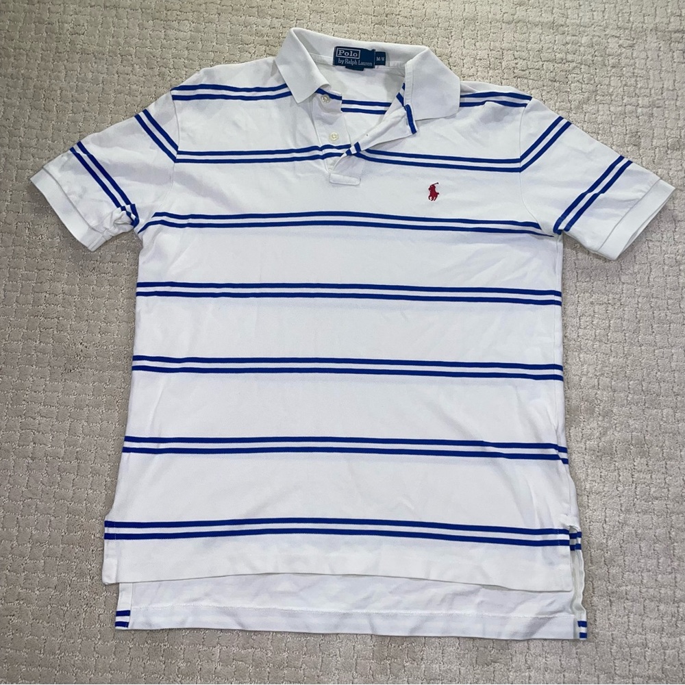 Vintage 1990s Polo Ralph Lauren Striped Short Sleeve Shirt Size M